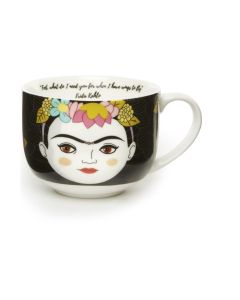 Kikkerland Universaltasse Frida 411 ml, 1 Stück, Schwarz/Weiss