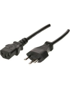 Max Hauri Netzkabel 5 m C13 - T12 Schwarz