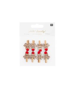 Rico Design Weihnachtsdeko Rentier 8 Stück, Braun