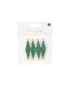 Rico Design Weihnachtsdeko Tannebaum 8 Stück, Grün