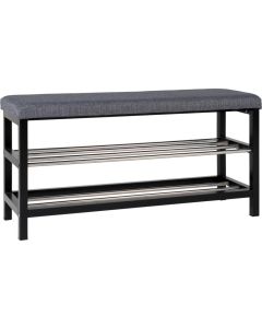 House Nordic Sitzbank Padova 100 x 50 cm, Grau/Schwarz