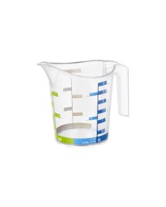 Rotho Messbecher Domino Dekor 3 dl, Transparent