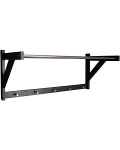 House Nordic Wandgarderobe Padova 78 x 34 cm, Schwarz/Silber