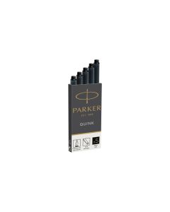 Parker Tintenpatrone Quink 5 Stück, Schwarz