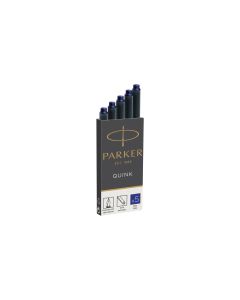 Parker Tintenpatrone Quink 5 Stück, Blau