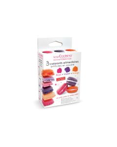 ScrapCooking Lebensmittelfarbenpulver Set Orange/Rosa/Violett