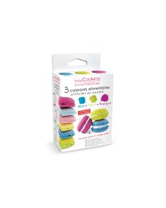 ScrapCooking Lebensmittelfarbenpulver Set Blau/Grün/Violett