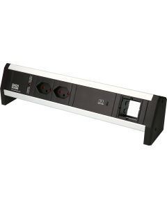 Bachmann Tischsteckdosenleiste DESK 1, 2x T13, 1x USB C, 1x Custom