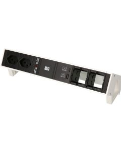 Bachmann Tischsteckdosenleiste DESK 2, 2x T13, 1x USB A/C, 2x Custom