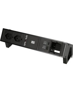 Bachmann Tischsteckdosenleiste DESK 2, 2x T13, 1x USB A/C, 1x Custom