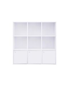 VASAGLE Regal mit 9 Fächern 97.5 x 97.5 cm, Weiss