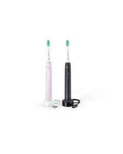Philips Schallzahnbürste Duo Sonicare Series 3100 Weiss/Rosa&Schwarz