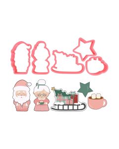 Cut my Cookies Guetzli-Ausstecher Weihnachtsserie Mr & Mrs Santa, 5-teilig