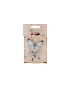 HobbyFun Streudeko Schmetterling Weiss, 2 Stück