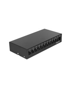 Delock Gehäuse Keystone Patchpanel 12 Port Schwarz
