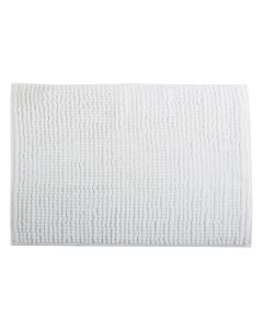 MSV Badteppich Chenille 60 x 90 cm, Weiss