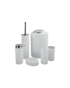 MSV Badezimmer-Set Hannah 6-teilig, Weiss