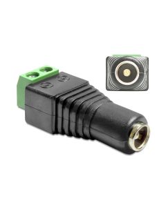Delock Hohlstecker DC 5.5 x 2.5 mm Buchse > Terminalblock 2 Pin