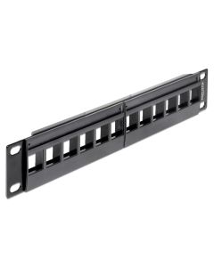 Delock Patchpanel Keystone 12-Port 10 Rack