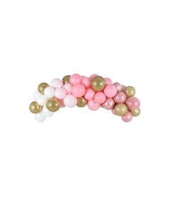 Partydeco Luftballon Girlande Pink 2 m, 60 Ballons