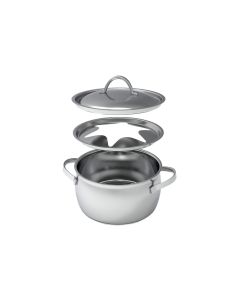Kisag Fondue-Topf Verbier Silber