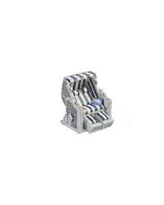 HobbyFun Mini-Figur Strandkorb 3.5 x 3.5 cm, Rot/Weiss