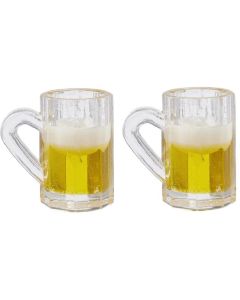 HobbyFun Mini-Utensilien Bierglas 1.5 cm, 2 Stück