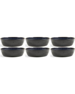 Bitz Suppenschale 18 cm, 6 Stück, Schwarz/Dunkelblau