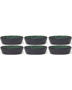 Bitz Suppenschale 18 cm, 6 Stück, Schwarz/Grün
