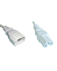 Diggelmann Netzkabel 2 m C15 - C14 Weiss