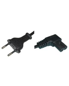 Diggelmann Netzkabel 5 m C7 - T26 abgewinkelt, Schwarz