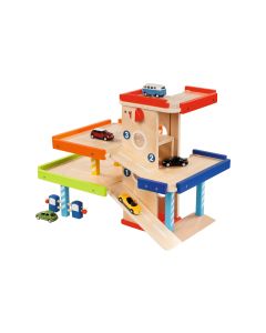 Goki Spielzeuggarage Parkhaus aus Holz
