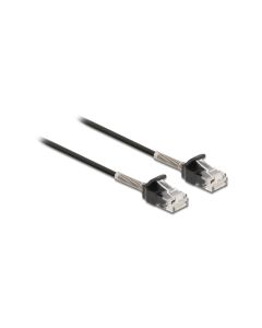 Delock Patchkabel mit Knickschutz Cat 6A, UTP, 3 m, Schwarz
