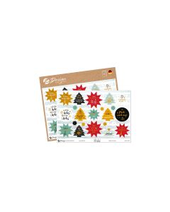Z-Design Motivsticker Christmas Sprüche A5 2 Stück Mehrfarbig
