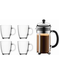 Bodum Kaffeebereiter-Set Chambord 0.35 l/1 l, Transparent