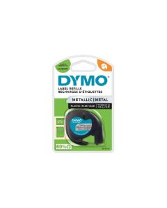 DYMO Beschriftungsband LetraTag Schwarz auf Silber