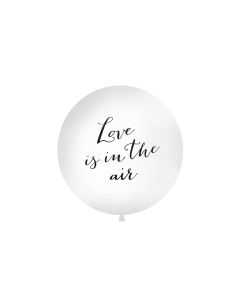 Partydeco Luftballon Love is in the air Ø 1 m, Schwarz/Weiss