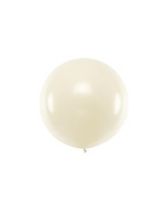 Partydeco Luftballon Gross Metallic 1 m, Pearl