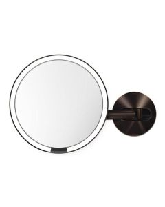 Simplehuman Kosmetikspiegel mit Sensor mit Wandhalterung dunkle Bronze