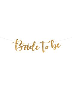 Partydeco Girlande Bride to be 80 x 19 cm, Gold