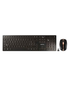 Cherry Tastatur-Maus-Set DW 9100 Slim Schwarz / Bronze