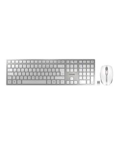 Cherry Tastatur-Maus-Set DW 9100 Slim Weiss / Silber