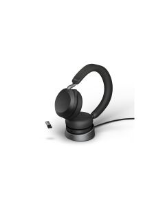Jabra Headset Evolve2 75 Duo UC Schwarz, USB-A, inkl. Ladestation