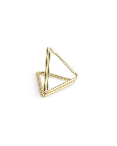 Partydeco Tischkarte Halter Triangel 2.3 cm, 10 Stück, Gold