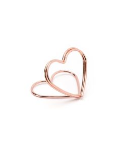 Partydeco Tischkarte Halter Herz 2.5 cm, 10 Stück, Rosegold