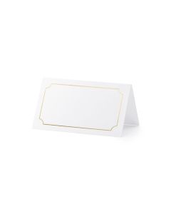 Partydeco Tischkarte Goldrahmen 9.5 x 5.5 cm, 10 Stück