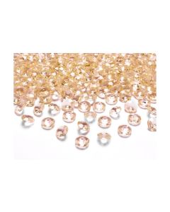 Partydeco Streudeko Diamanten 1.2 cm, 100 Stück, Gold