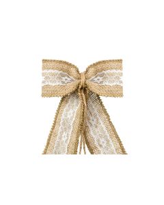 Partydeco Hochzeitsaccessoire Autodeko Set 5-teilig, Braun/Weiss