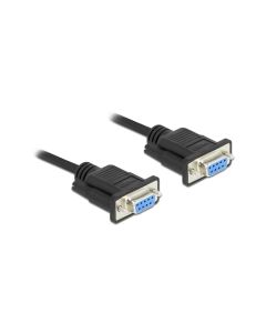 Delock Anschlusskabel RS-232 - RS-232 DB9 (f-f), Nullmodem 2 m