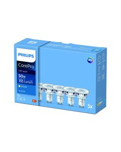 Philips Professional Lampe CorePro LEDspot 4.6-50W GU10 827 36D 5 Stk.